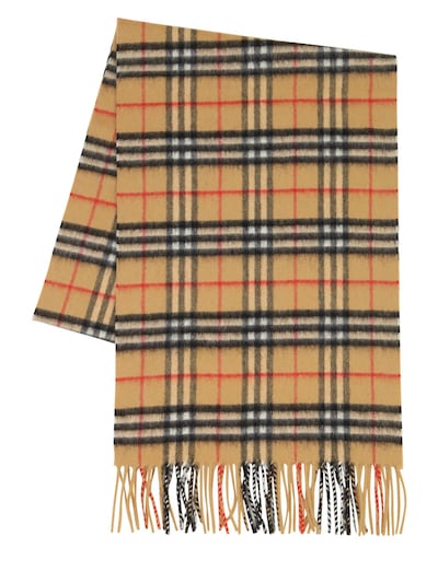 burberry cashmere classic plaid scarf