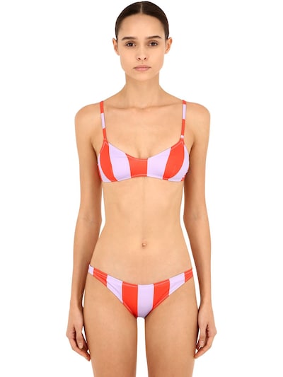 orange striped swimsuit