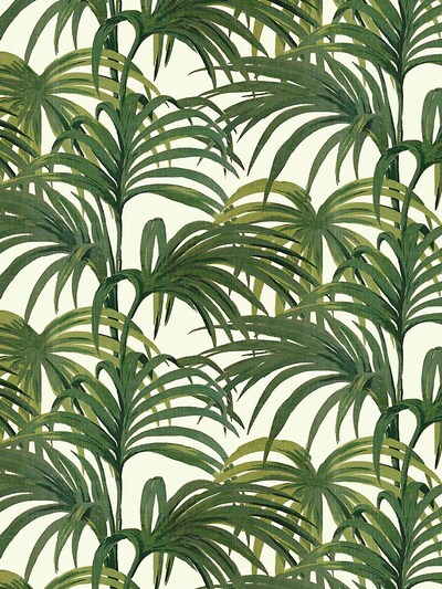 House Of Hackney White Palmeral Wallpaper White Green Luisaviaroma