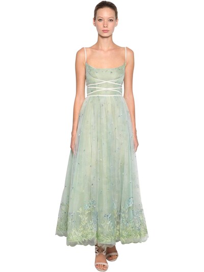 green tulle dress