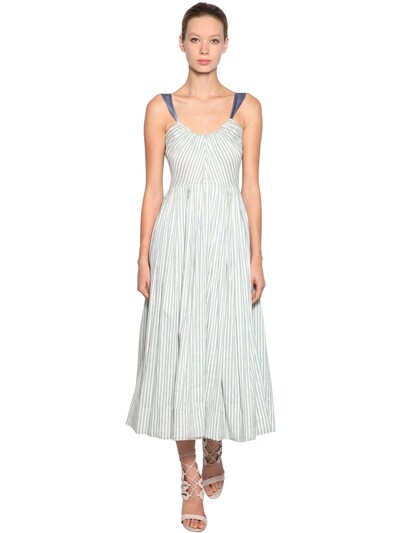 striped silk dress