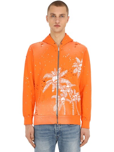 orange hoodie zip up