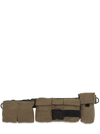 Nilmance Military Pocket Nylon Belt Bag In Green