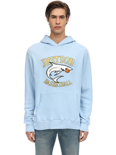 blue cotton sweatshirt