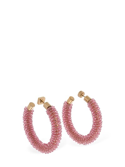 Jacquemus Les Creoles Brila Hoop Earrings Pink Luisaviaroma - 