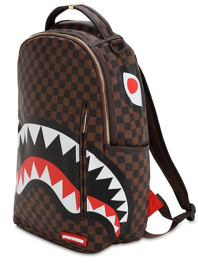 Sprayground - Shark in paris faux leather backpack - Brown | Luisaviaroma