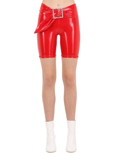 biker shorts red