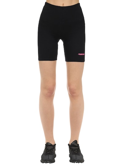 black cotton bike shorts