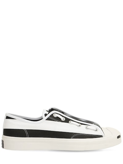 Converse - The soloist jack purcell zip sneakers - Black/White |  Luisaviaroma