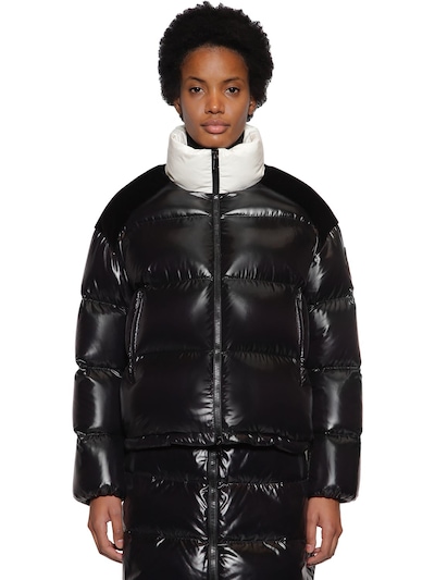 Moncler Chouelle Logo Print Water Resistant Down Puffer Jacket In 999 ...