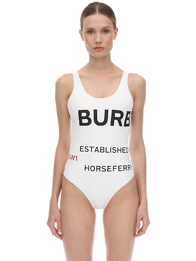 burberry swimsuit white