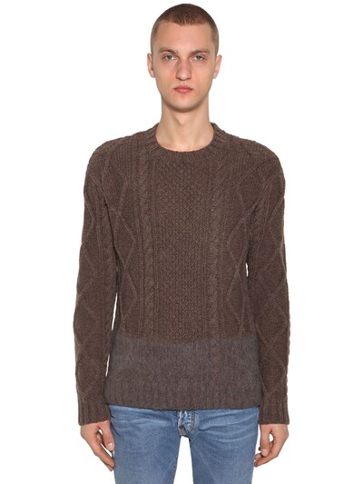 Dsquared2 Wool Knit Jumper In Brown