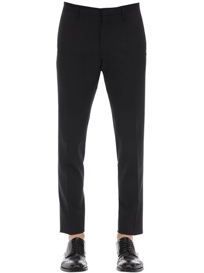 Dsquared2 16.5cm Tidy Cotton Twill Chino Pants In Black