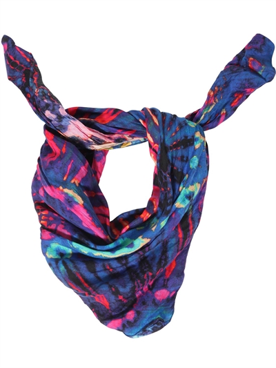 Dsquared2 Tie Dyed Cotton Silk Bandana Fuchsia Luisaviaroma