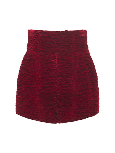 saint laurent velvet shorts