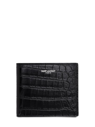 Saint Laurent Men's Monogrammed Leather Cardholder