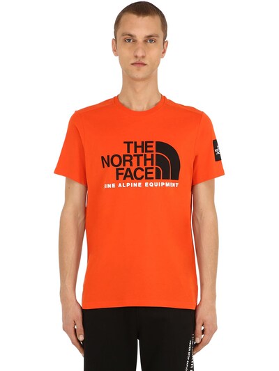 orange north face t shirt