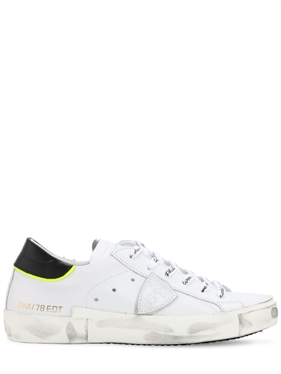 PHILIPPE MODEL - Prsx leather sneakers - | Luisaviaroma