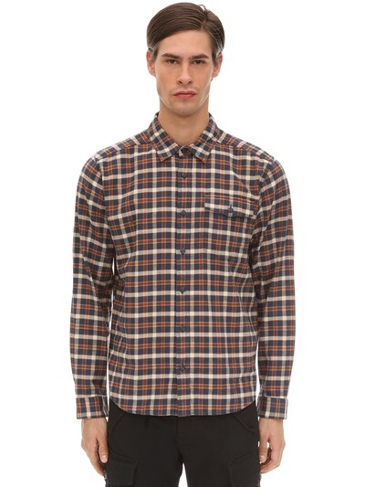 Patagonia Lightweight Organic Cotton Flannel Shirt In Neo Navy