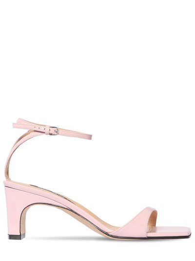 Sergio Rossi 60mm Patent Leather Sandals In Blush