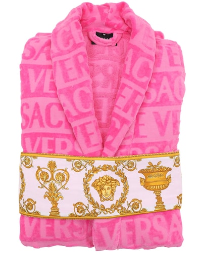 Versace - Barocco & robe cotton bathrobe - | Luisaviaroma