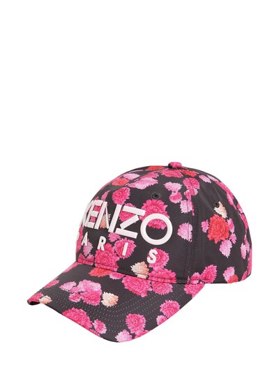 Kenzo Logo Printed Techno Baseball Hat In Fuchsia