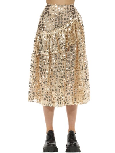 gold skirt ruffle