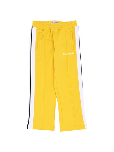 yellow track shorts