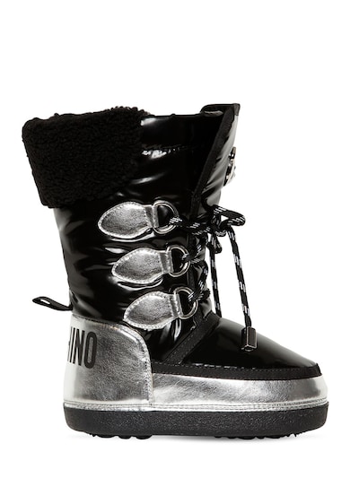 black silver boots