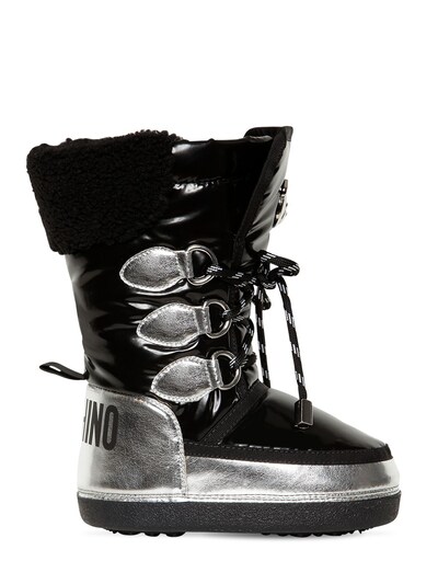 black silver boots