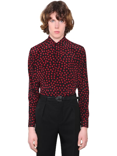 SAINT LAURENT PRINTED SILK CREPE SHIRT,70I25Z011-MTA5MQ2