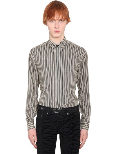 saint laurent striped shirt