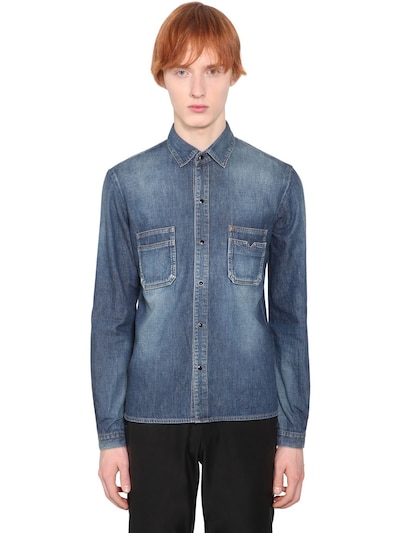 ysl denim shirt