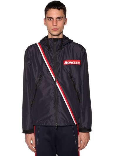 MONCLER 条纹细节“TRAKEHNER”尼龙夹克,70I3EU011-NZQY0