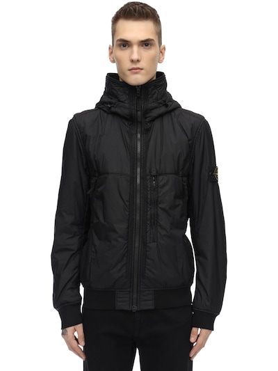 mens stone island hooded jacket