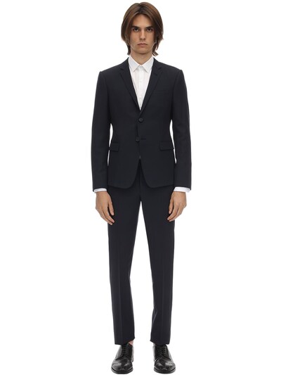 Giorgio Armani Dandy Single Breasted Wool Suit In Navy