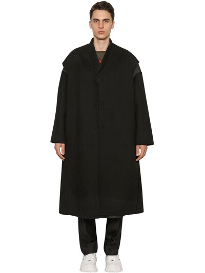 VALENTINO TWO-LAYER WOOL & CASHMERE COAT,70I3GS001-ME5P0