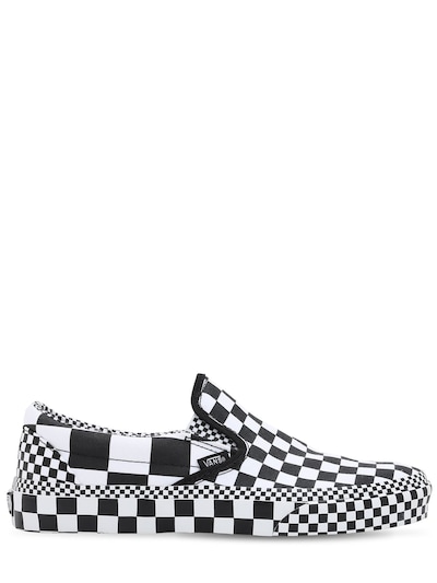 vans slip on all over checkerboard
