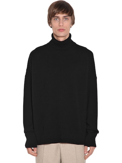 Ami Alexandre Mattiussi Wool & Cashmere Knit Sweater In Black