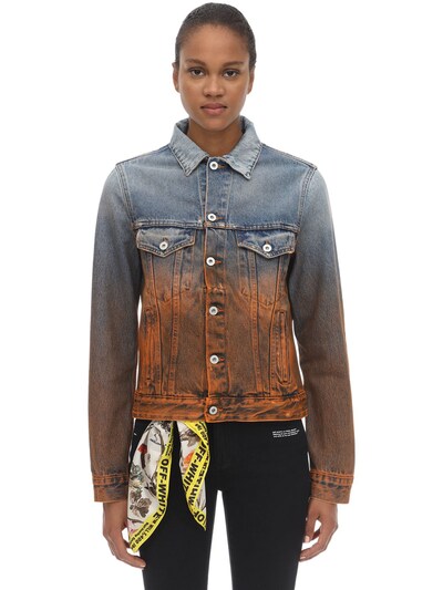 multicolor denim jacket