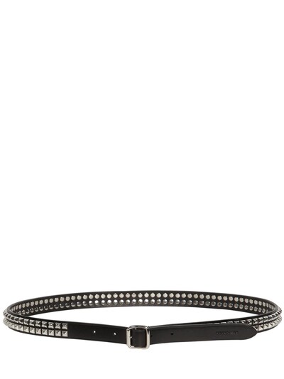 DSquared2 Black Studded Leather Belt