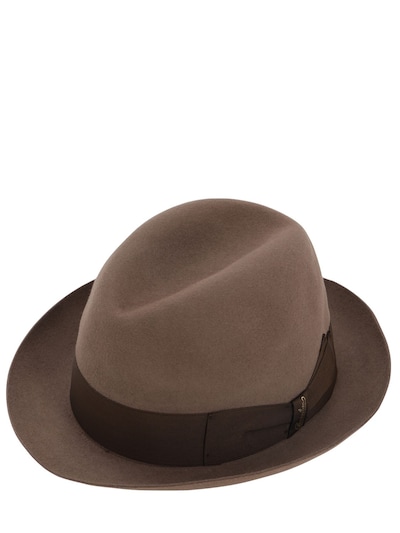 Borsalino Alessandria Small Felt Hat In Taupe