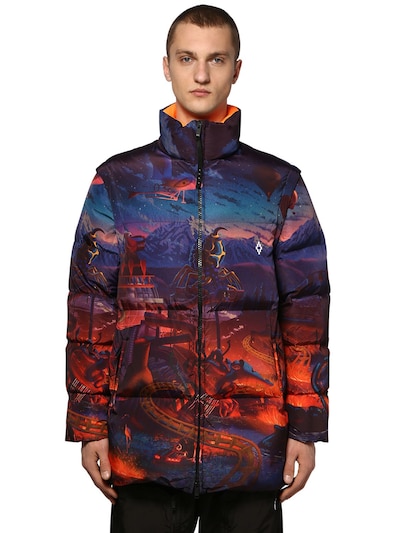 Refinement bælte løgner Marcelo Burlon County Of Milan - Printed fantasy tech zip puffer jacket -  Multicolor | Luisaviaroma