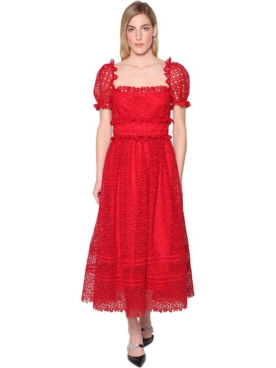 self portrait dress red