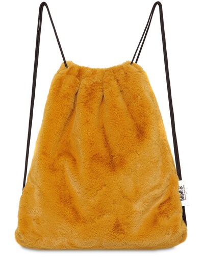 yellow drawstring backpack