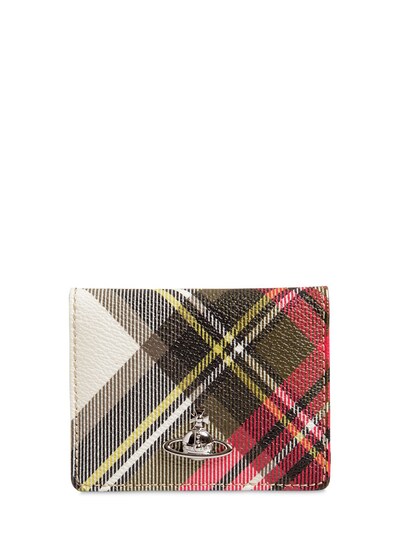 Vivienne Westwood Derby Coated Canvas Card Holder In New Exhibition