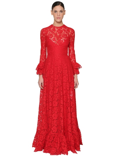 valentino red lace dress