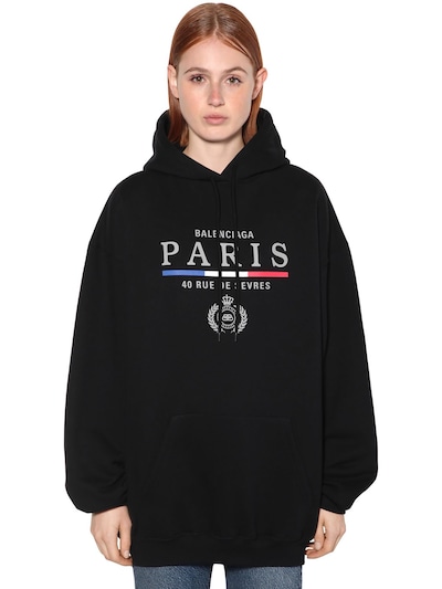 balenciaga paris hoodie black