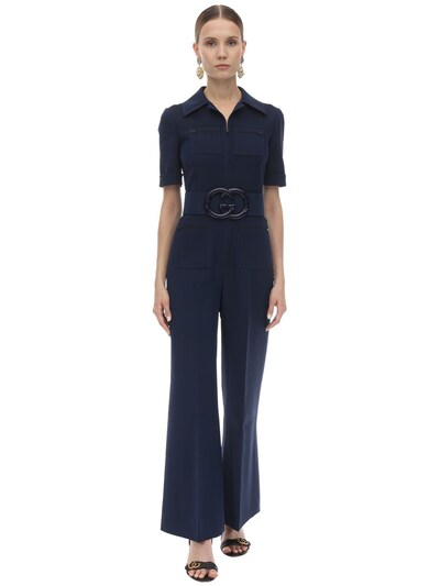 blue gucci jumpsuit