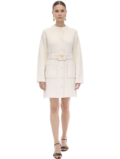 belted maxi cardigan